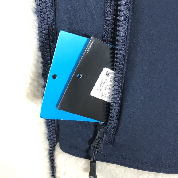 Solaris Vest 2XB Big Man Reversible Navy Cream Multi-Climate Sherpa Full Zip - Picture 10 of 14